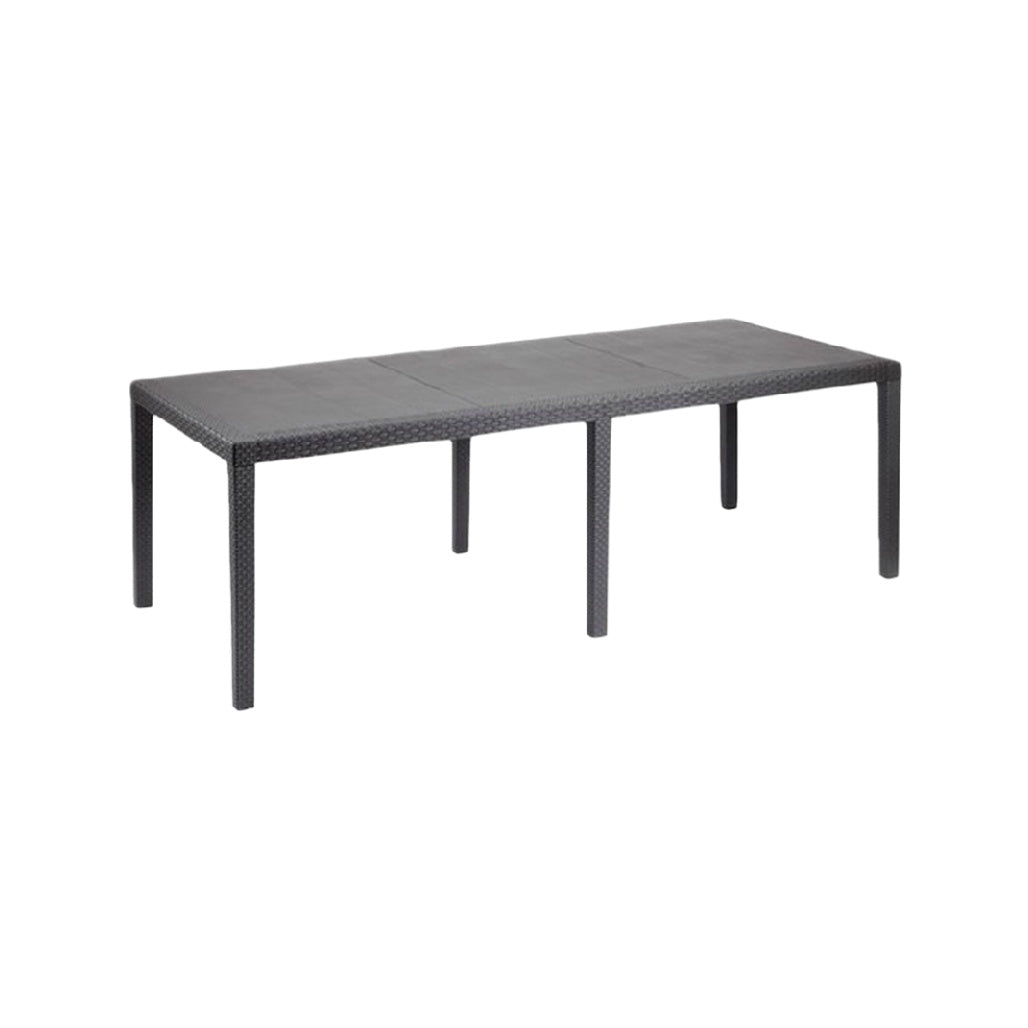 Table de jardin extensible en résine tressée - 150 x 75 x 74