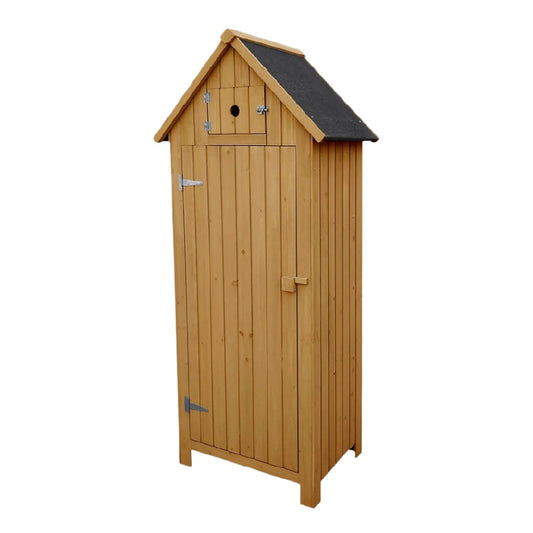 Cabinet de jardin en bois avec toit en ardoise pour rangement extérieur - 90 x 50 x 180