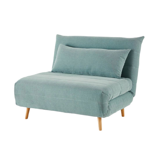 Fauteuil convertible en tissu pour séjour avec coussin - 80 x 90 x 80