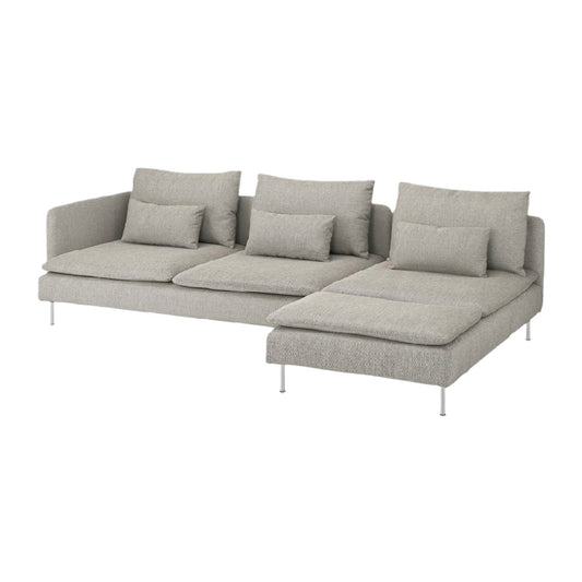 Canapé d'angle modulable pour salon en tissu - 200 x 90 x 80