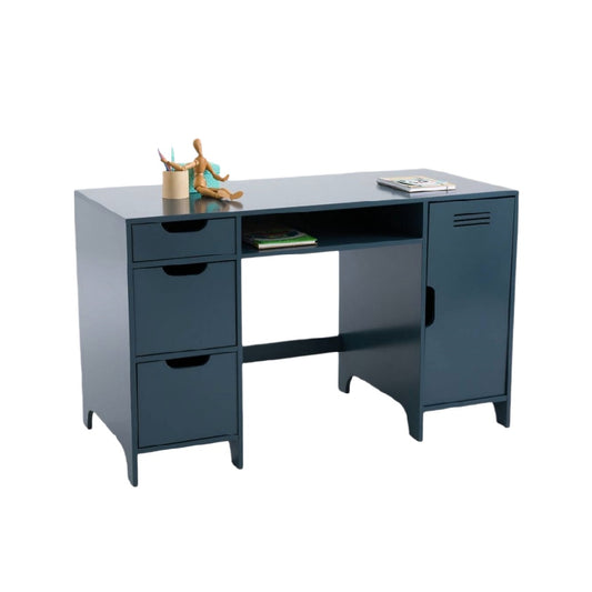 Bureau de travail avec espaces de rangement en métal - 120 x 60 x 75